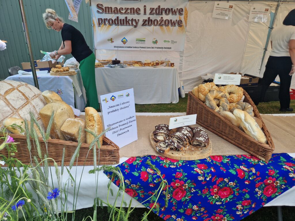 Smaczne i zdrowe świętokrzyskie produkty zbożowe na pikniku w Słupi 2 Dzień Pola i Piknik Zbożowy w Stacji Doświadczalnej Oceny Odmian w Słupi. / Fot. Marzena Smoręda